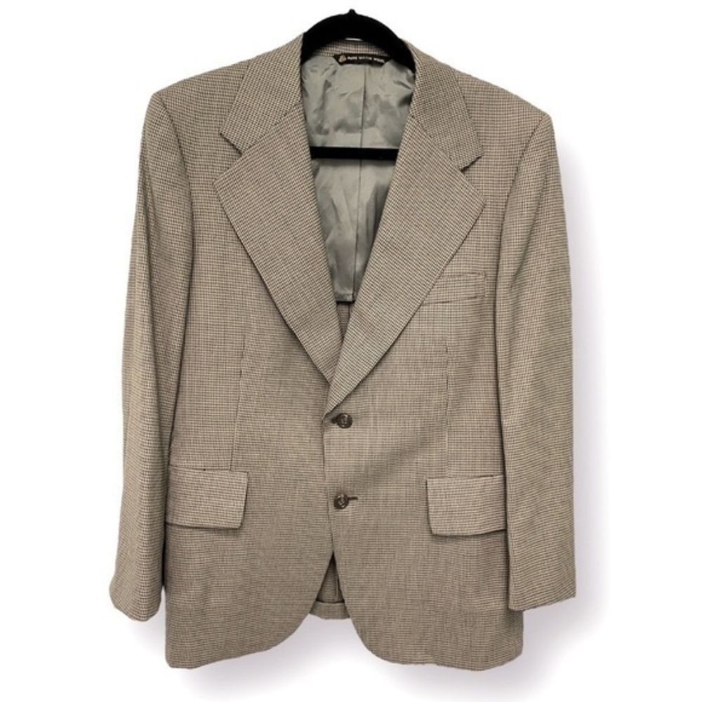 VINTAGE Hart Schaffner Marx Wool Houndstooth Blazer Size M